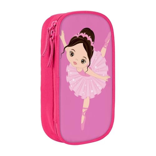 avlyn Federmäppchen mit kleiner Ballerina, große Kapazität, Federmäppchen, Make-up-Tasche für Mädchen, Jungen, Erwachsene, Schule, Büro und Reisen, rose, Einheitsgröße, Schulranzen von avlyn