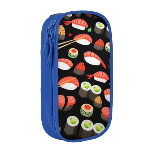 avlyn Japanisches Sushi-Garnelen-Federmäppchen, großes Fassungsvermögen, Stifttasche, Make-up-Tasche für Mädchen, Jungen, Erwachsene, Schule, Büro und Reisen, blau, Einheitsgröße, Schulranzen von avlyn