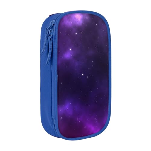 avlyn Magic Galaxy Federmäppchen, große Kapazität, Federmäppchen, Make-up-Tasche für Mädchen, Jungen, Erwachsene, Schule, Büro und Reisen, Violett, blau, Einheitsgröße, Schulranzen von avlyn