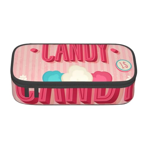 avlyn Ringbrot mit Marmelade, Federmäppchen, großes Fassungsvermögen, Stifttasche, Make-up-Tasche für Mädchen, Jungen, Schule, Büro und Reisen, COTTON CANDY, Einheitsgröße, Schulranzen von avlyn