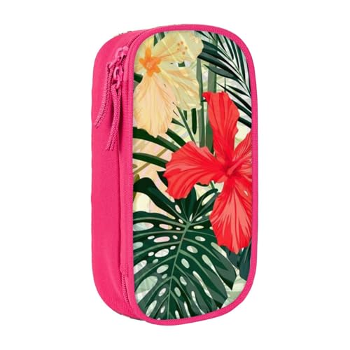 avlyn Sommer-Federmäppchen im Hawaii-Stil, großes Fassungsvermögen, Stifttasche, Make-up-Tasche für Mädchen, Jungen, Erwachsene, Schule, Büro und Reisen, rose, Einheitsgröße, Schulranzen von avlyn