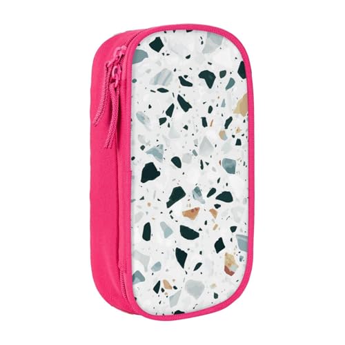 avlyn Terrazzo Federmäppchen mit Marmor, Pastellfarben, großes Fassungsvermögen, Stifttasche, Make-up-Tasche für Mädchen, Jungen, Erwachsene, Schule, Büro und Reisen, rose, Einheitsgröße, Schulranzen von avlyn