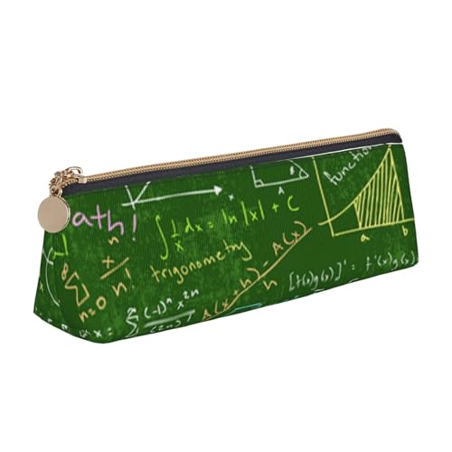 avlyn Universum Milky Way Galaxy Triangle Federmäppchen Leder Federmäppchen Stifttasche Stifttasche Make-up-Tasche für Damen Herren Schule Büro und Reisen, Mathematische Frage., Einheitsgröße, von avlyn