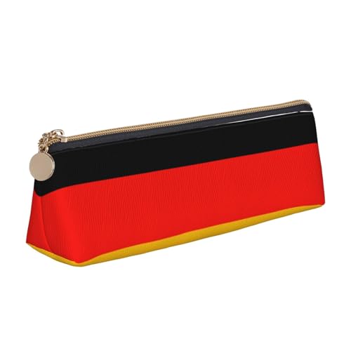 avlyn Volleyball-Federmäppchen, dreieckig, Leder, Federmäppchen, Stifteetui, Organizer, für Studenten, Schule, Büro und Reisen, Blau, Deutschland Flagge, Einheitsgröße, Schulranzen von avlyn