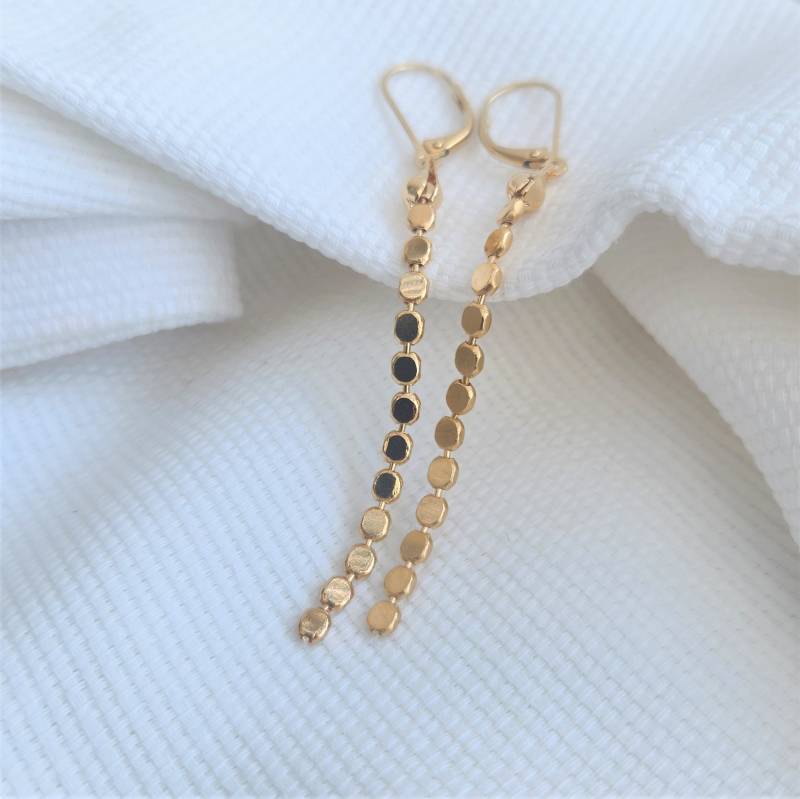 Gold Ohrringe, Lange Ohrringe, Gold Ohrringe Baumeln, Gold Filled Tropfen Ohrringe, Minimalistisch Schmuck von avnisme