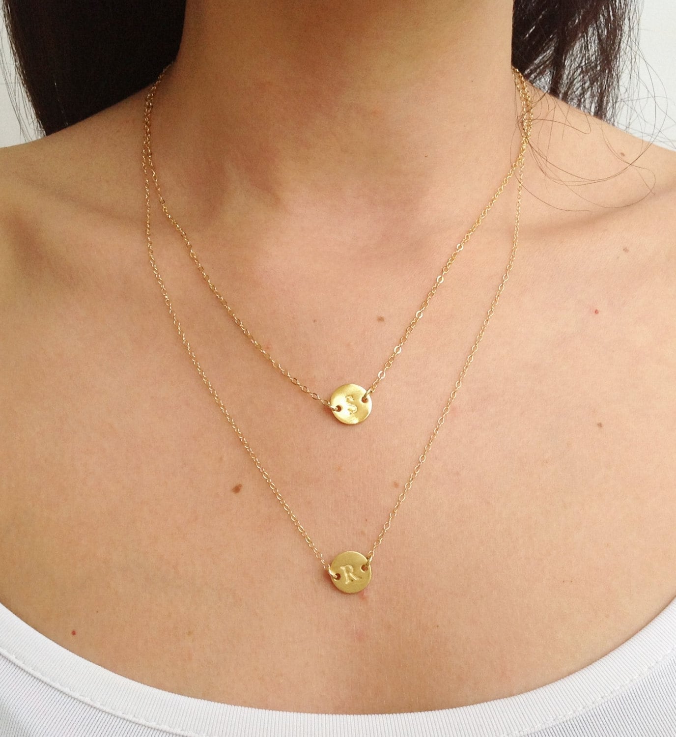 Initial Halskette, Gold Filled Oder Sterling Silber, Personalisierte Geschenk Initial Halskette, Gold Filled Oder Sterling Silber, Personalisierte Geschenk von avnisme