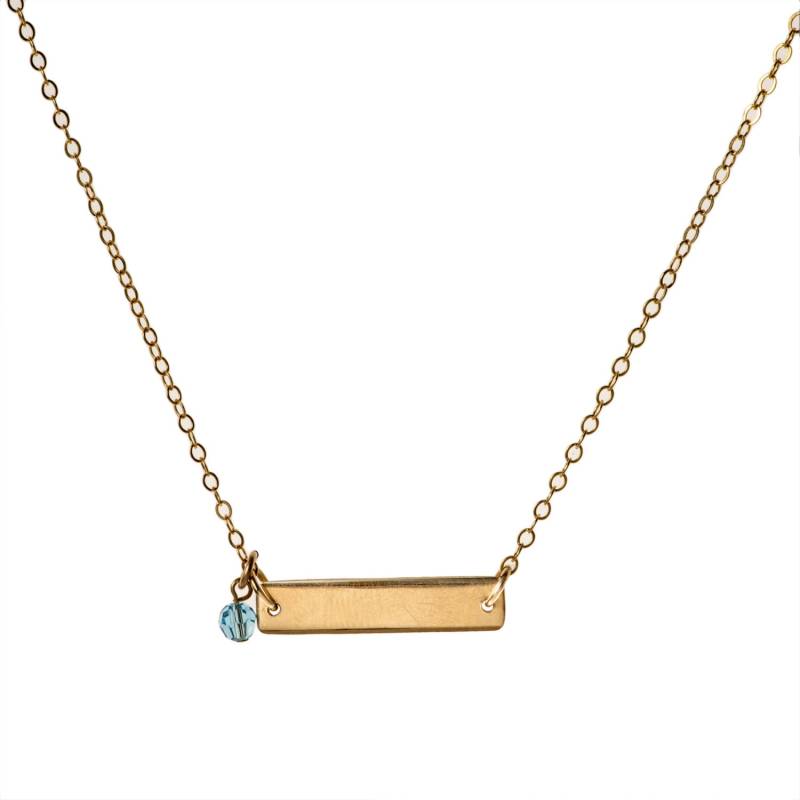 Personalisierte Bar Halskette, Birthstone Personalisierte Halsband, Brautjungfer Halskette Personalisierte Bar Halskette, Birthstone Personalisierte Halsband, Brautjungfer Halskette von avnisme