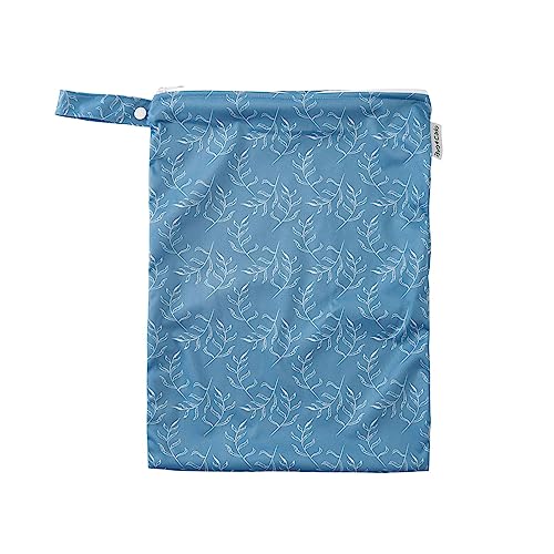 avo + cado Nasstasche UNO (M) - Gemustert - Wasser- und geruchsdicht - Größe: 29 x 40 cm - Schwimmbeutel, Wäschebeutel, Windelbeutel, Kulturbeutel (Blätter) von avo + cado