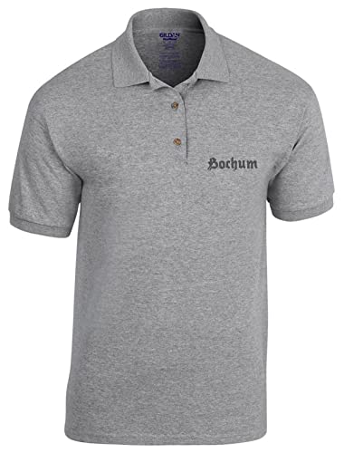 avstickerei Bochum Altdeutsche Schrift Polohemd Poloshirt Polo -N168 -Blau - XL von avstickerei