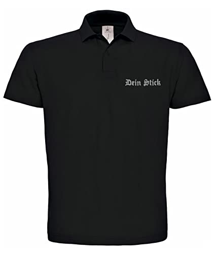 avstickerei Personalisierte Beung auf Polohemd Poloshirt Polo mit eigenem Namen -N187 -SW - M von avstickerei