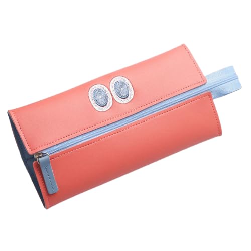 awakentti Federmäppchen, schlankes Federmäppchen, Federmäppchen mit Reißverschluss, große Kapazität, Federmäppchen für College, Erwachsene, Damen, Herren (D) von awakentti