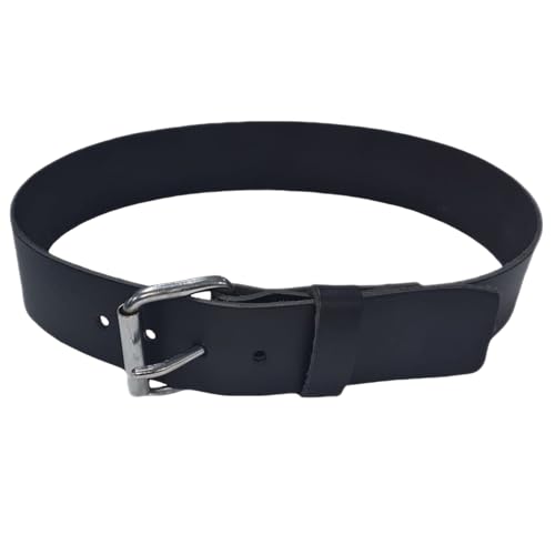 awanstar 26540 Echtleder ledergürtel 5 cm Herren Vollledergürtel schwarz Handgemacht Freizeit Jeansgürtel (L = 36-39 waist) von awanstar