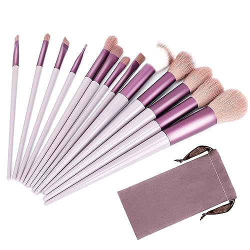 Pinselset makeup, 13 pieces Foundation Cosmetic Makeup Brush Set, Kommt mit Plüsch Aufbewahrungstasche, Eyebrow Brush/Makeup Brush/Eyeliner Brush for Eyeshadow/Eyebrow Eyeliner/Blending/Concealer Pinselset makeup, 13 pieces Foundation Cosmetic Makeup Brush Set, Kommt mit Plüsch Aufbewahrungstasche, Eyebrow Brush/Makeup Brush/Eyeliner Brush for Eyeshadow/Eyebrow Eyeliner/Blending/Concealer von aweskmod