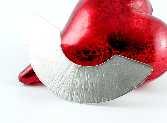 Silberbrosche, Handgearbeitet, Groß Und Leicht, Sommerbrosche, 925/000 Silber, Damengeschenk, Silberschließe, Unikatschmuck von awschmuckart