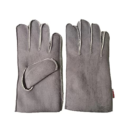 AXELENS Warme Handschuhe Herren Eco Winterfell Elegant Bequem Eco Wildleder L/XL DUNKELGRAU von AXELENS