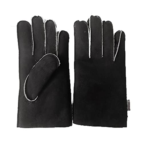 AXELENS Warme Handschuhe Herren Eco Winterfell Elegant Bequem Eco Wildleder L/XL SCHWARZ von AXELENS