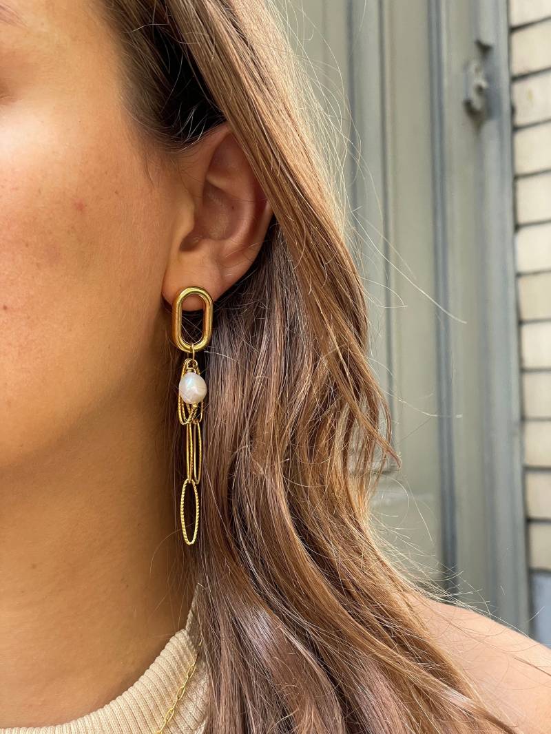 Süßwasserperlenohrringe - Edelstahl von axelleetcamille