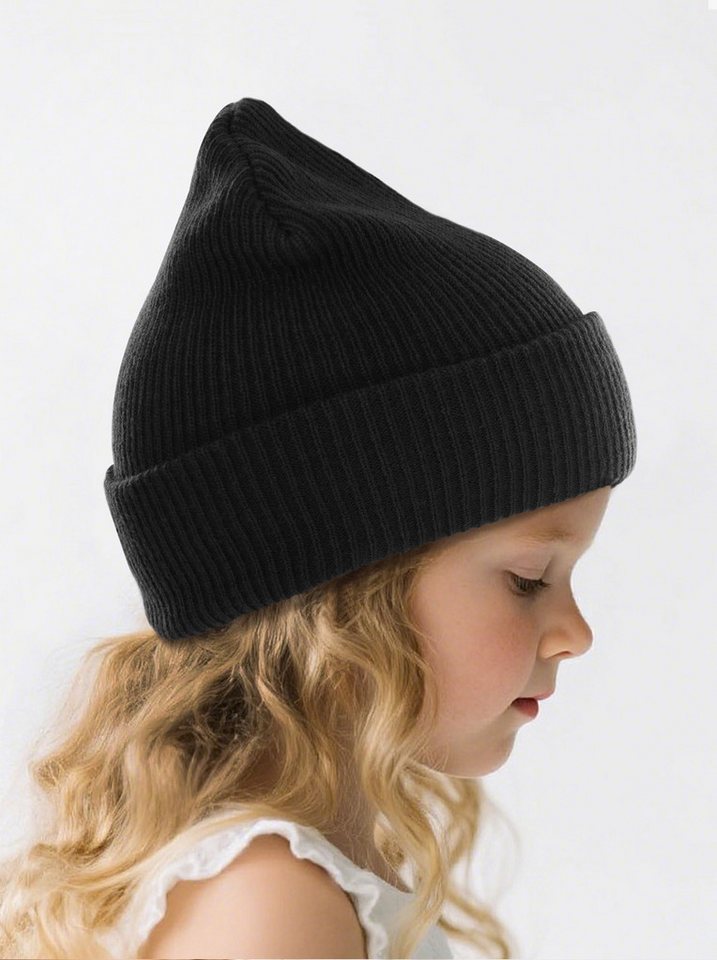 axy Beanie Kinder Winter Rippstrick Beanie Strickmütze Wintermütze 1-5 Jahren Kindermütze für Jungen Mädchen Kleinkind Unisex Unifarbe von axy