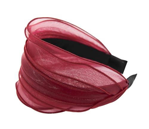 axy Breiter Haarreif in modischem Design Stirnband Vintage Haarschmuck Damen Haarreifen HRM2 (Rot) von axy
