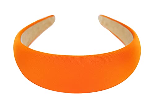 axy Breiter Haarreif mit Stoff gepolstertes Candy Colours - Wunderschön Damen Stirnband Haarschmuck Haarreifen HRK2A (Orange) von axy