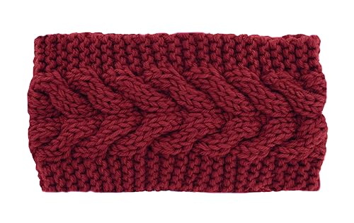 axy Damen Strick Haarband Winter Stirnband, Headband gestrickt Haarbänder HBW2 (Rot) von axy