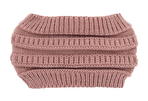 axy Damen Strick Haarband Winter Stirnband, Headband gestrickt Haarbänder HBW4 (Altrosa) von axy