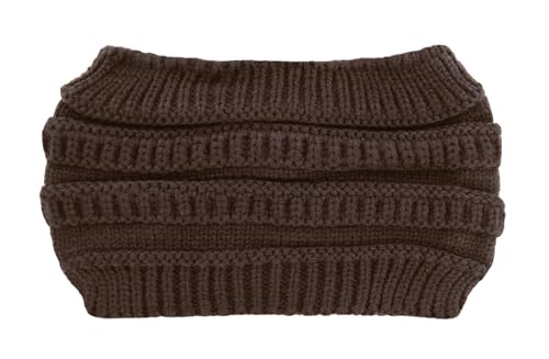 axy Damen Strick Haarband Winter Stirnband, Headband gestrickt Haarbänder HBW4 (Dunkelbraun) von axy