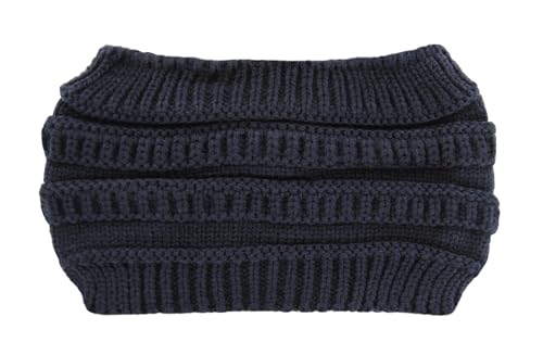 axy Damen Strick Haarband Winter Stirnband, Headband gestrickt Haarbänder HBW4 (Navyblau) von axy