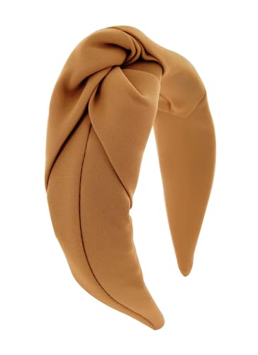 axy Eleganter Haarreif in modischem Design - Wunderschön Haarreifen Damen Stirnband Haarschmuck HRM3 (Orangebraun) von axy
