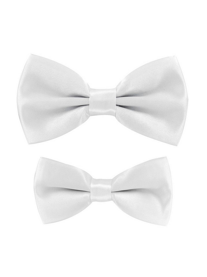 axy Fliege Fliegen Set für Vater und Sohn (2er Set, 2-St., 1x Herrenfliege und 1x Kinderfliege) Partnerlook für Herren und Kinder 1-12 Jahre alt, Familien Outfit von axy