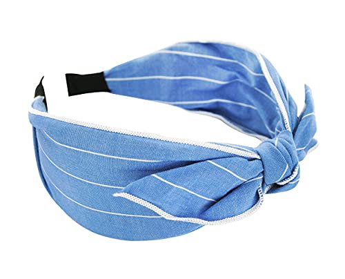 axy HR33 Haarreif Serie 33 Hair Band mit Schleife -Vintage-Wunderschön Stirnband (Motiv 10 - Blau) von axy