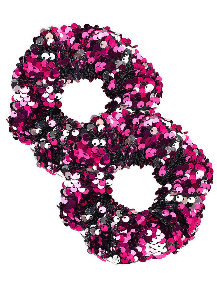 axy Haargummi Pailletten Haargummis Set Mädchen Damen Meerjungfrau, Doppelpack, 2-Teiliges Haargummis Set, elastisch glitzernd Zopfgummi Haarteil Haarband Zopfhalter von axy