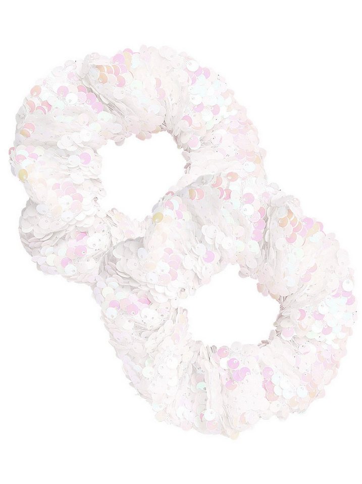 axy Haargummi Pailletten Haargummis Set Mädchen Damen Meerjungfrau, Doppelpack, 2-Teiliges Haargummis Set, elastisch glitzernd Zopfgummi Haarteil Haarband Zopfhalter von axy