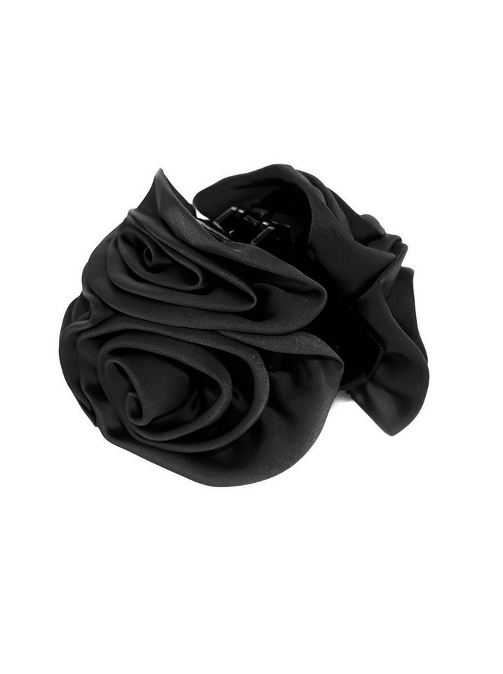 axy Haarklammer Haarkrallen mit 6 Satinrosen, Wunderschön Blumen Haarkrallen Damen Haarschmuck von axy