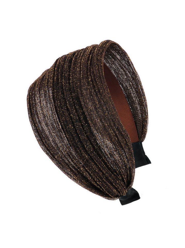 axy Haarreif Breite Haarreif mit Glitzerfäden Wunderschön, Damen Breiter Haarreif mit Glitzerfäden Haarband Haarreifen von axy