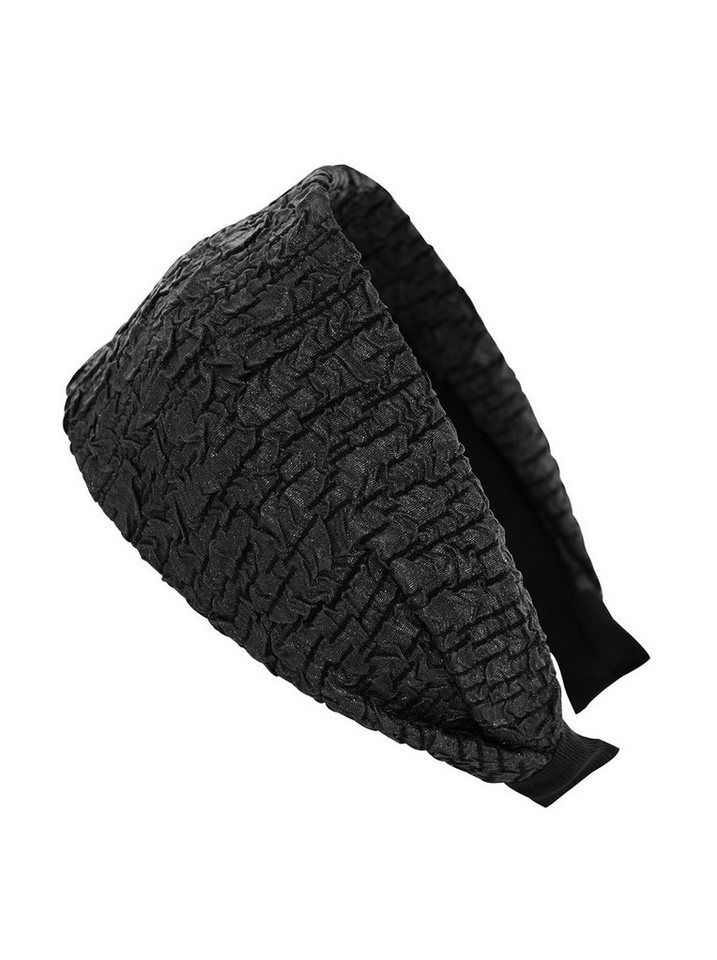 axy Haarreif Breiter Haarreif aus Crinkle Stoff, Damen Breiter Haarreif Haarband Haarreifen von axy