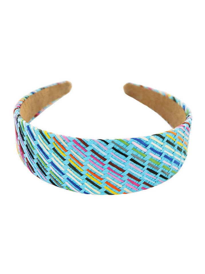 axy Haarreif Breiter Haarreif in Bast-Optik mit geflochtener Oberfläche, Sommerlich Damen Haareifen Haarband von axy