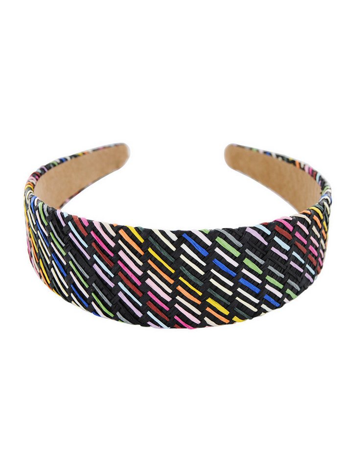 axy Haarreif Breiter Haarreif in Bast-Optik mit geflochtener Oberfläche, Sommerlich Damen Haareifen Haarband von axy