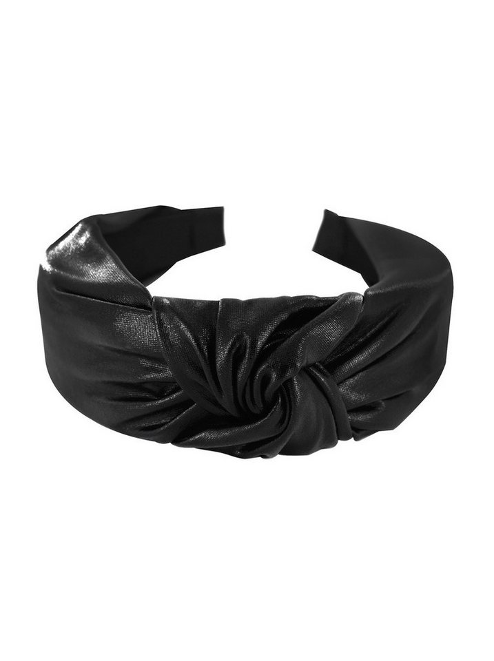 axy Haarreif Breiter Haarreif mit Knoten Metallic-Optik, Vintage Damen Haareifen Haarband von axy