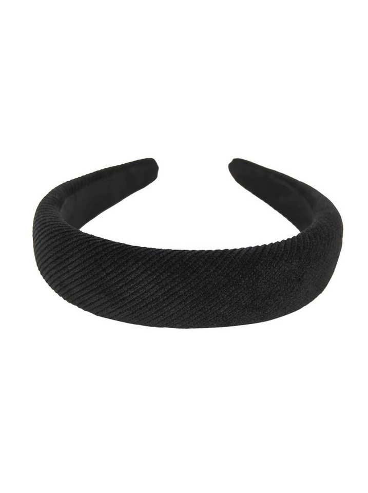 axy Haarreif Breiter Haarreif mit Stoff gepolstertes Cord, Vintage Damen Haareifen Haarband von axy