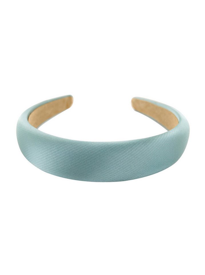 axy Haarreif Breiter Haarreif mit Stoff gepolstertes Metallicfarbe, Vintage Damen Haareifen in Metallic-Optik Haarband von axy