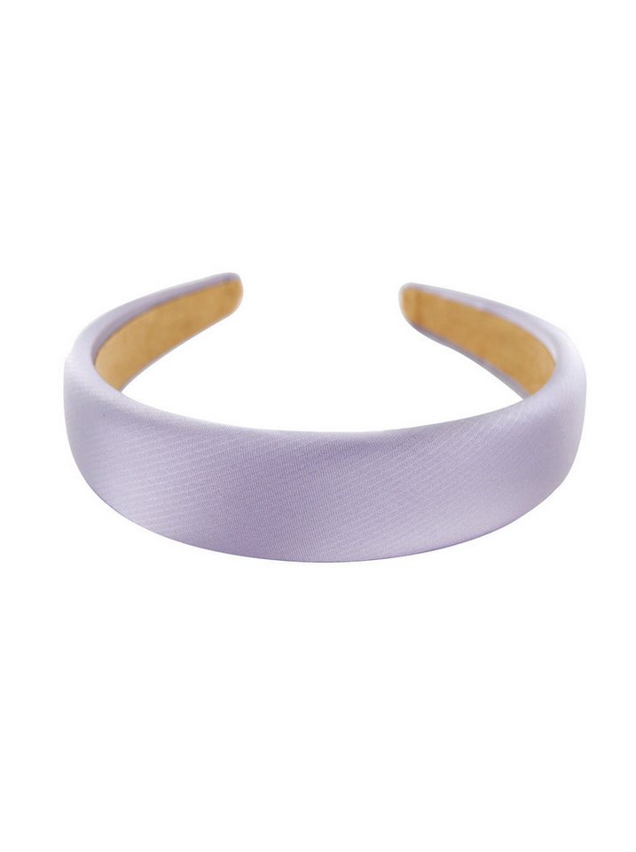 axy Haarreif Breiter Haarreif mit Stoff gepolstertes Metallicfarbe, Vintage Damen Haareifen in Metallic-Optik Haarband von axy