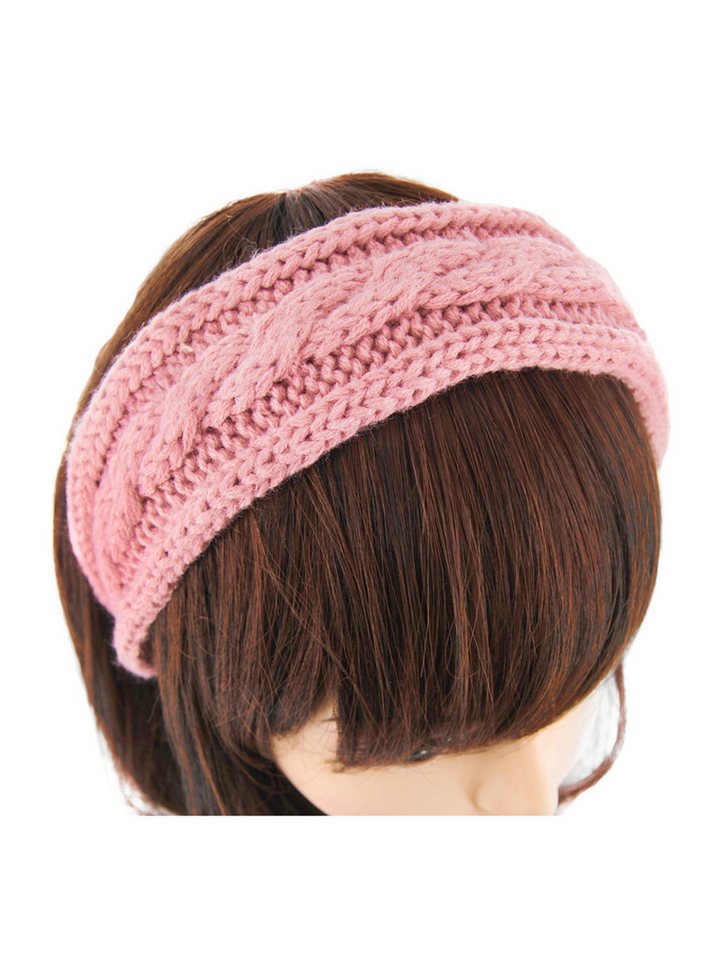 axy Haarreif Breiter Haarreif mit Strickoptik, Damen Breiter Haarreif in Strickoptik Haarband Haarreifen von axy
