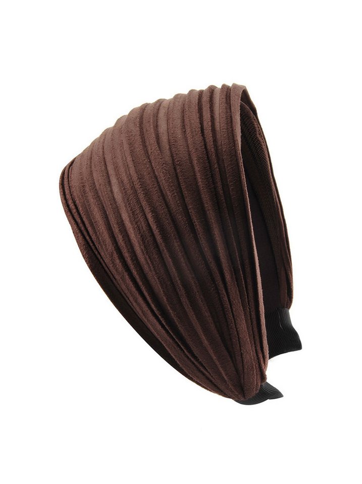 axy Haarreif Breiter Haarreif mit leichtem Flanell Wunderschön, Damen Breiter Haarreif (Leder Optik) Haarband Haarreifen von axy