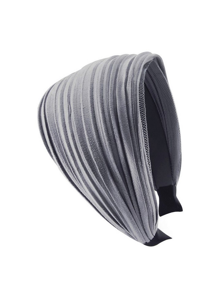 axy Haarreif Breiter Haarreif mit leichtem Flanell Wunderschön, Damen Breiter Haarreif (Leder Optik) Haarband Haarreifen von axy