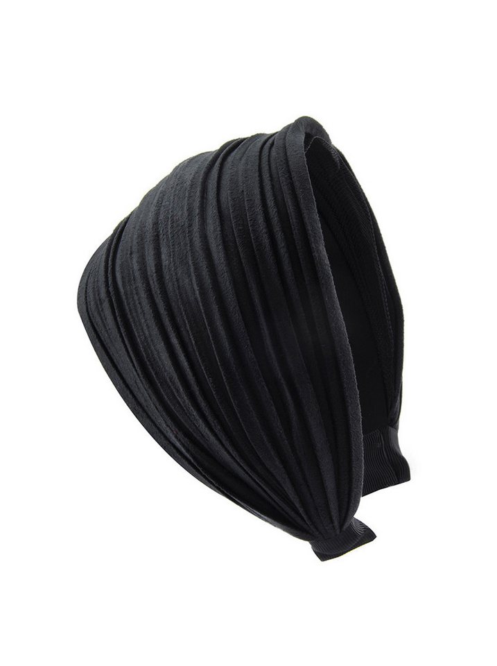 axy Haarreif Breiter Haarreif mit leichtem Flanell Wunderschön, Damen Breiter Haarreif (Leder Optik) Haarband Haarreifen von axy