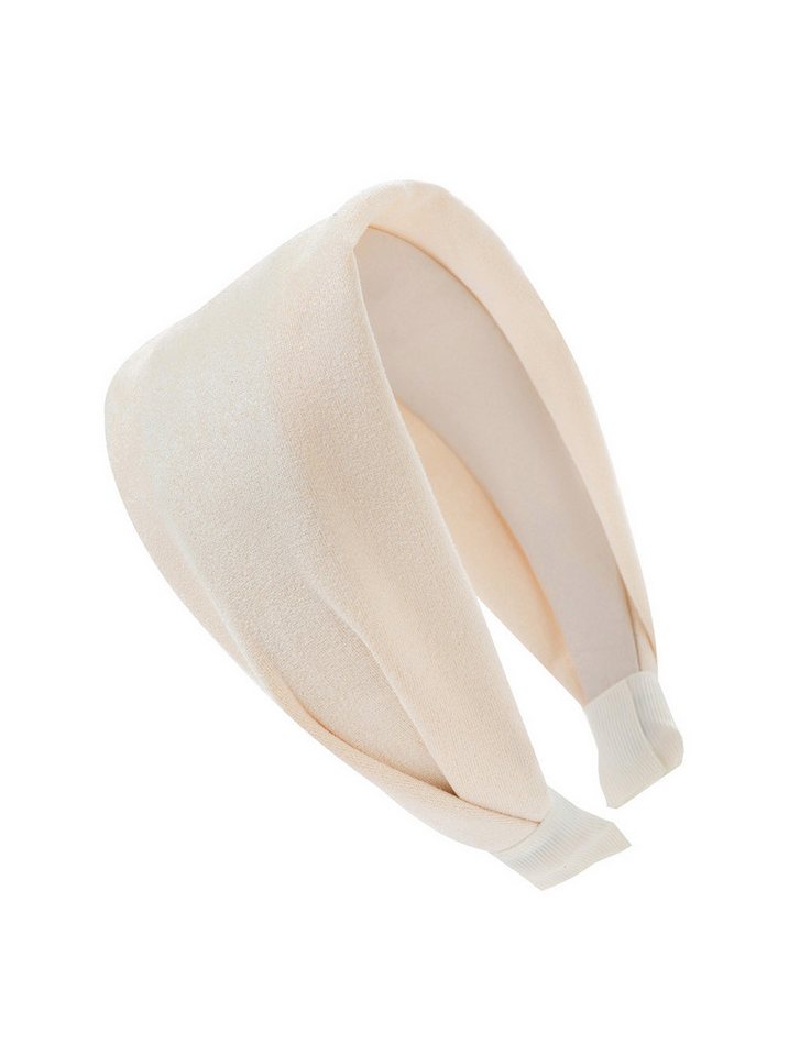 axy Haarreif Breiter Haarreif mit leichtem Flanell elegant, Damen Breiter Haarreif (Leder Optik) Haarband Haarreifen von axy