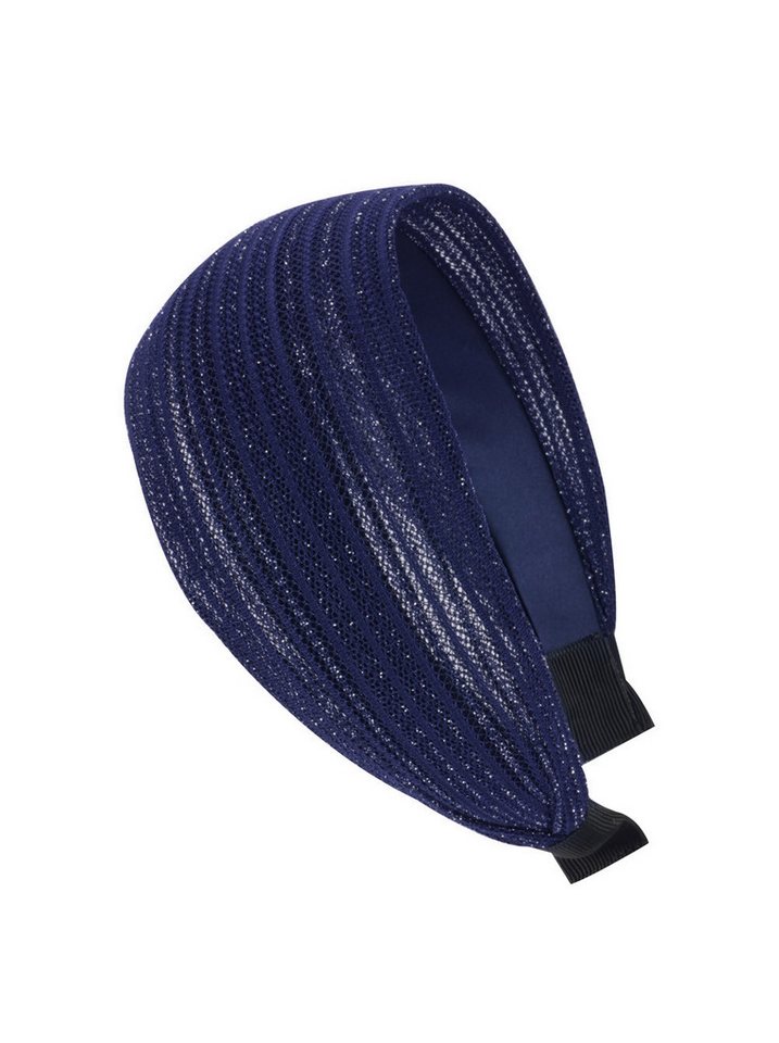 axy Haarreif Breiter Haarreif mit leichtem Glitzer-Effekt in Tuchoptik Wunderschön, Damen Breiter Haarreif mit Glitzerfäden Haarband Haarreifen von axy