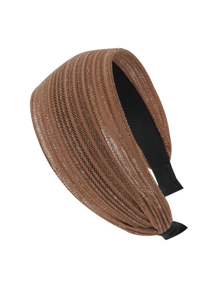 axy Haarreif Breiter Haarreif mit leichtem Glitzer-Effekt in Tuchoptik Wunderschön, Damen Breiter Haarreif mit Glitzerfäden Haarband Haarreifen von axy