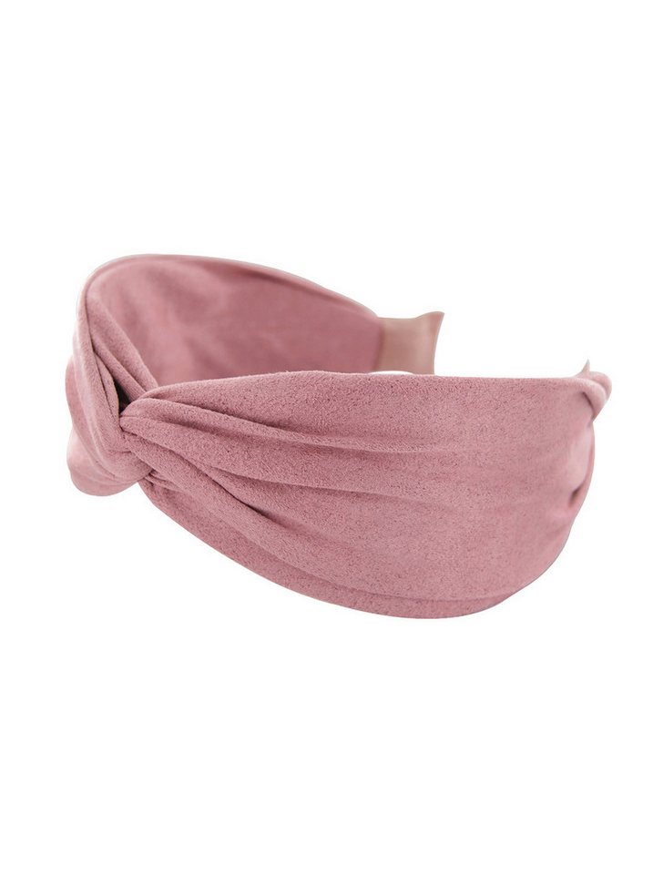 axy Haarreif Breiter Haarreif mit raffiniertem Knoten aus leichtem Flanellstoff, Damen Breiter Haarreif (Leder Optik) Haarband Haarreifen von axy